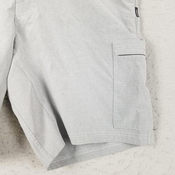 O'Neill Shorts Mens 38 Gray Crossover Hybrid Stretch Quick Dry Zip Pocket D-Ring - Picture 5 of 16